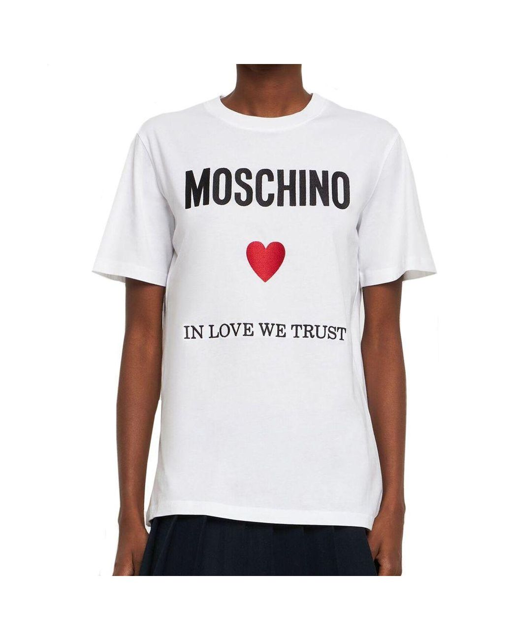 Moschino Couture White Love We Trust T-Shirt for men