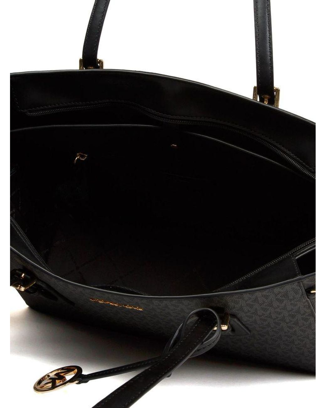 Michael Kors Black Tote Bag Polyvinyl Chloride Tote-Bags