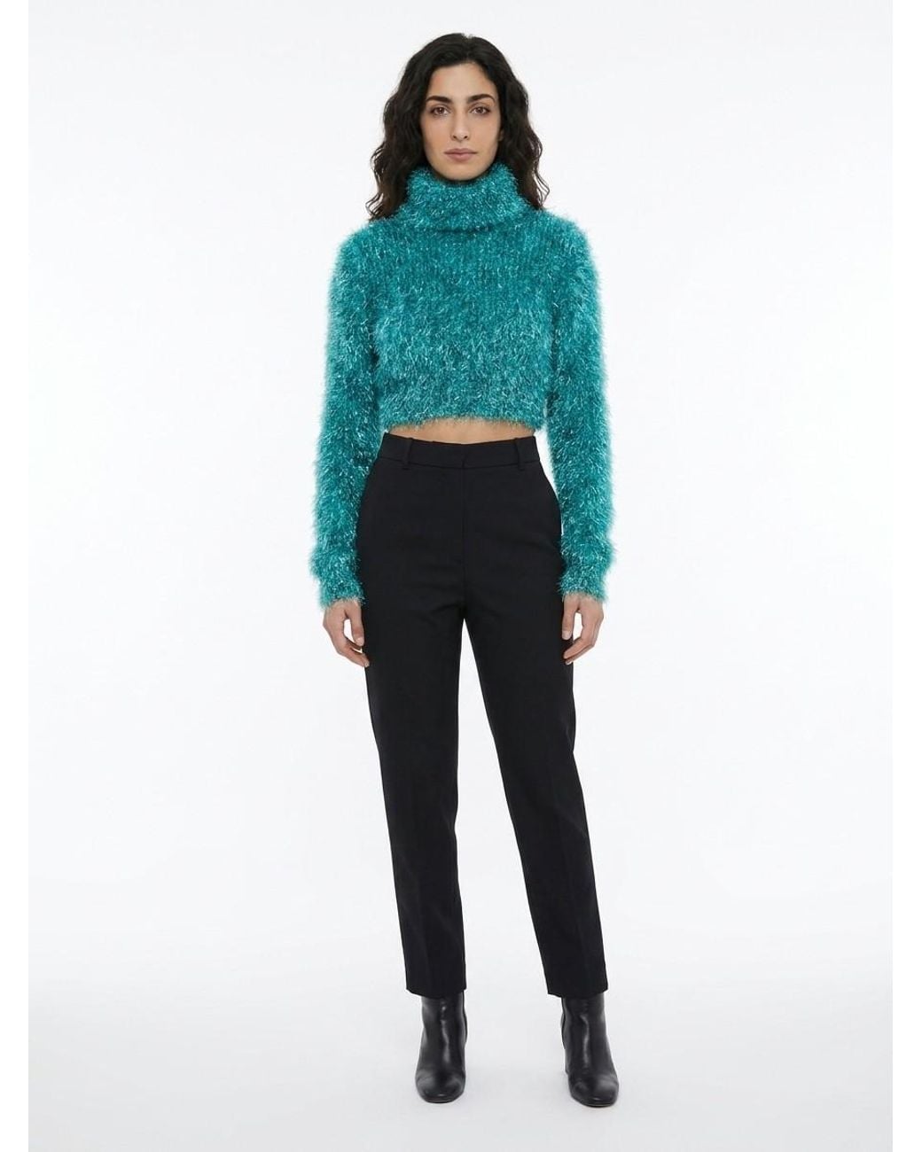 Dolce & Gabbana Blue Polyamide Turtleneck Clothing