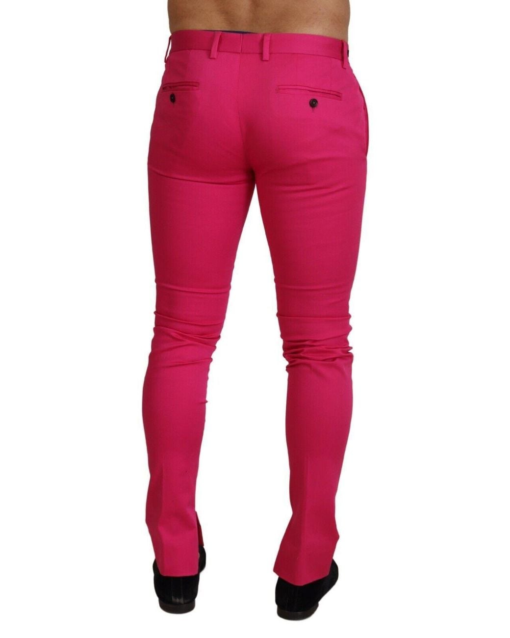 Dolce & Gabbana Red Chic Cotton Blend Trousers for men