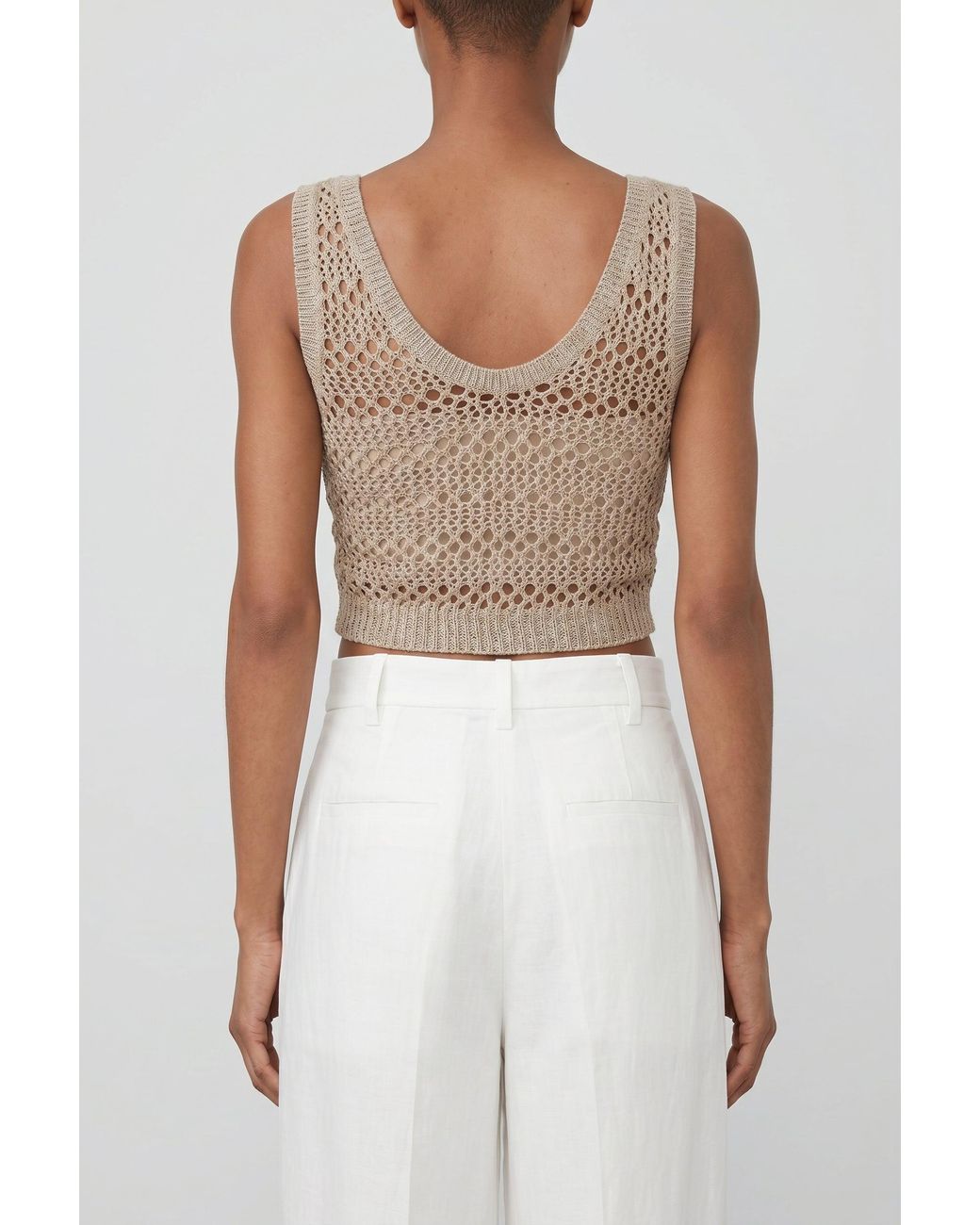 Brunello Cucinelli White Linen Silk Knit Sweater
