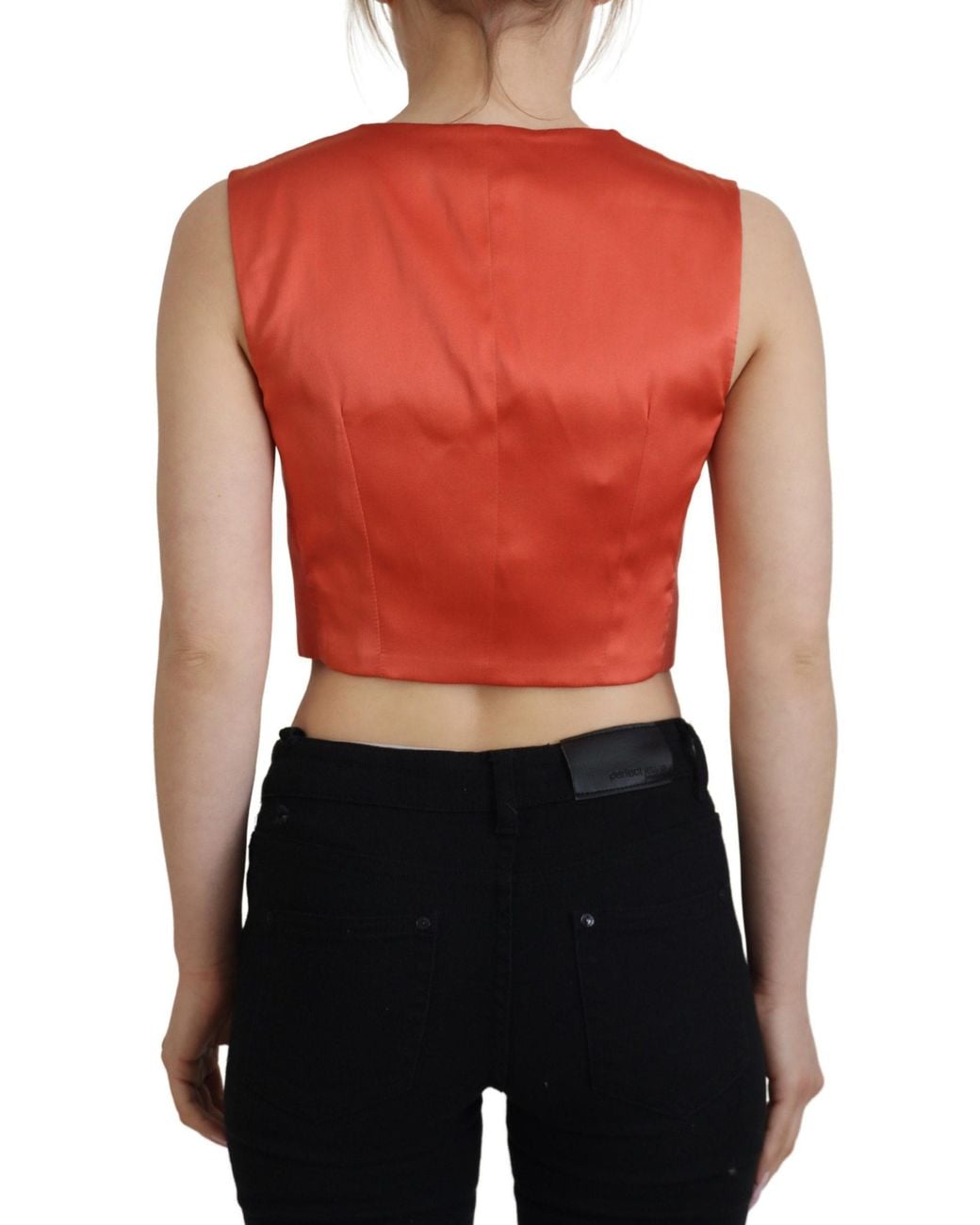 Dolce & Gabbana Red Elegant Silk Waistcoat