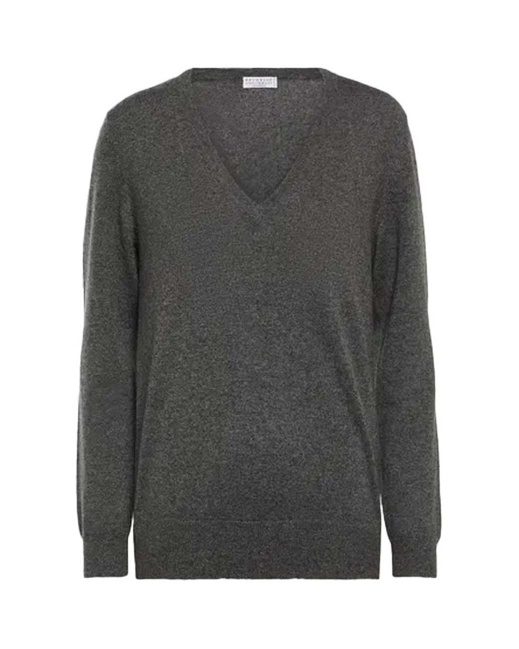 Brunello Cucinelli Gray Cashmere Sweater