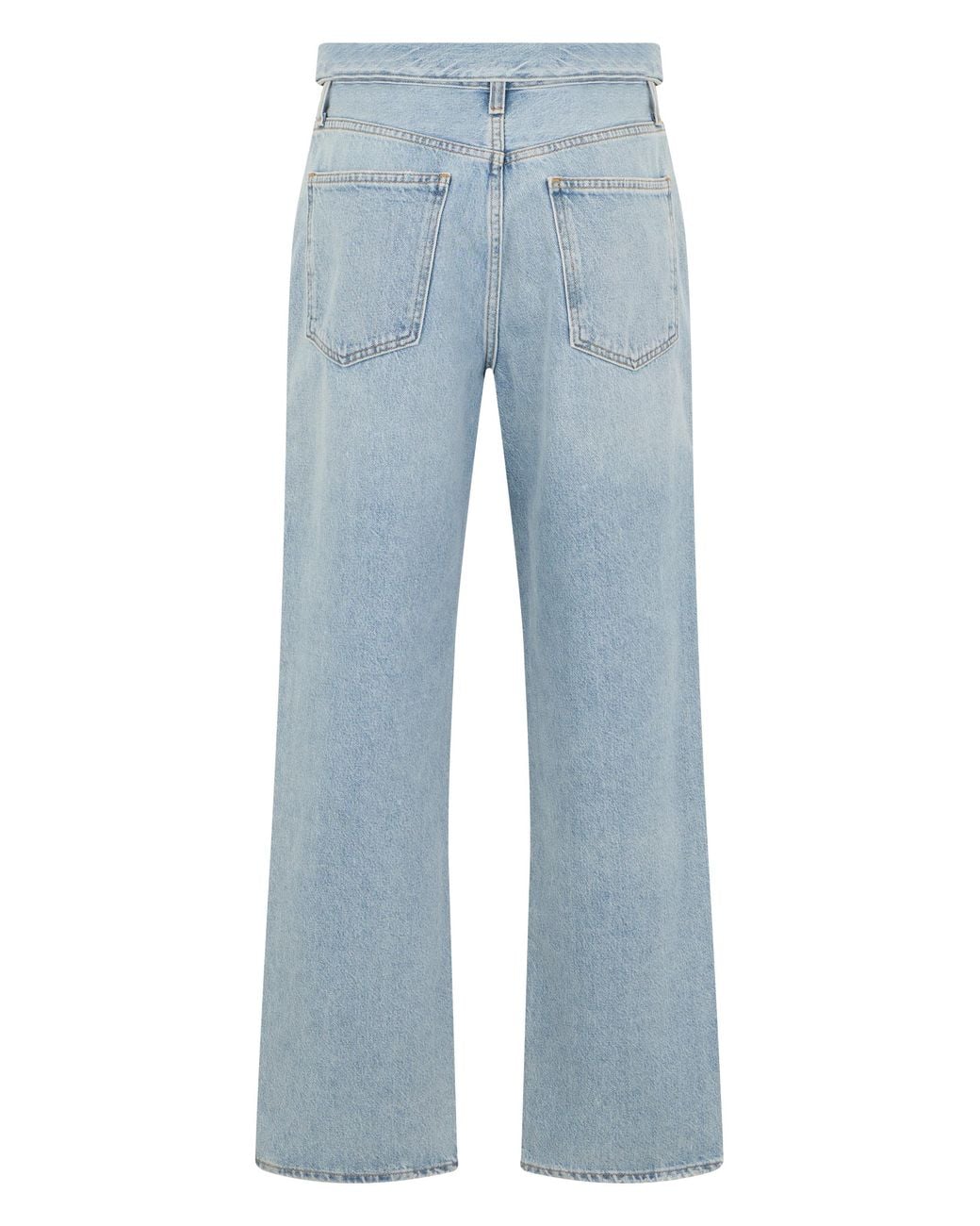 Agolde Blue Straight-Leg Jeans Cotton