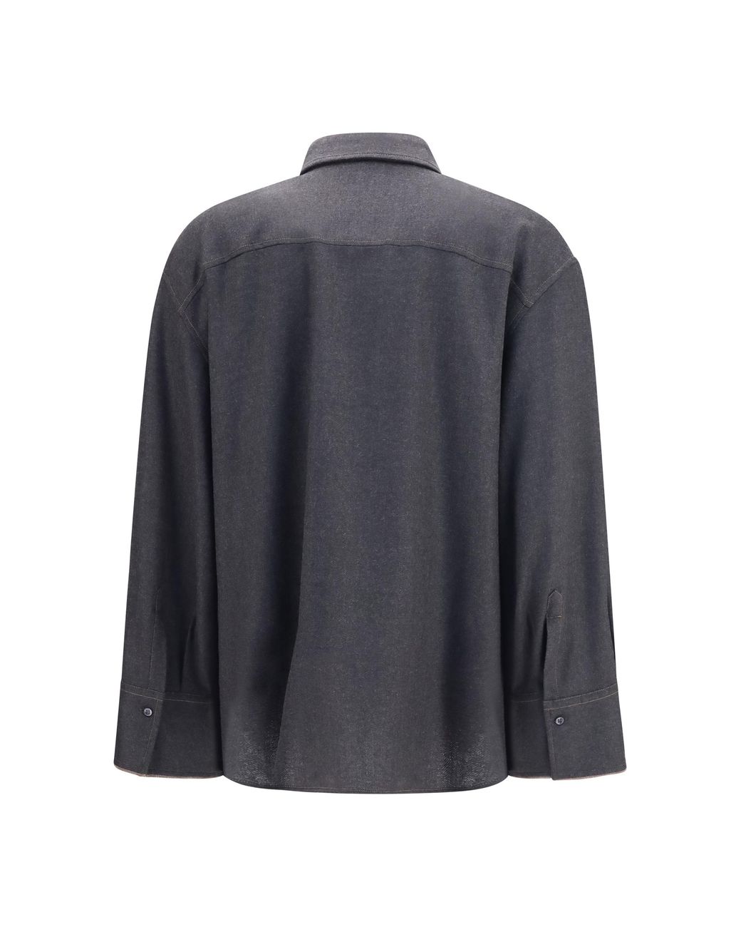 Brunello Cucinelli Gray Brunello Cucinelli Virgin Wool Shirt