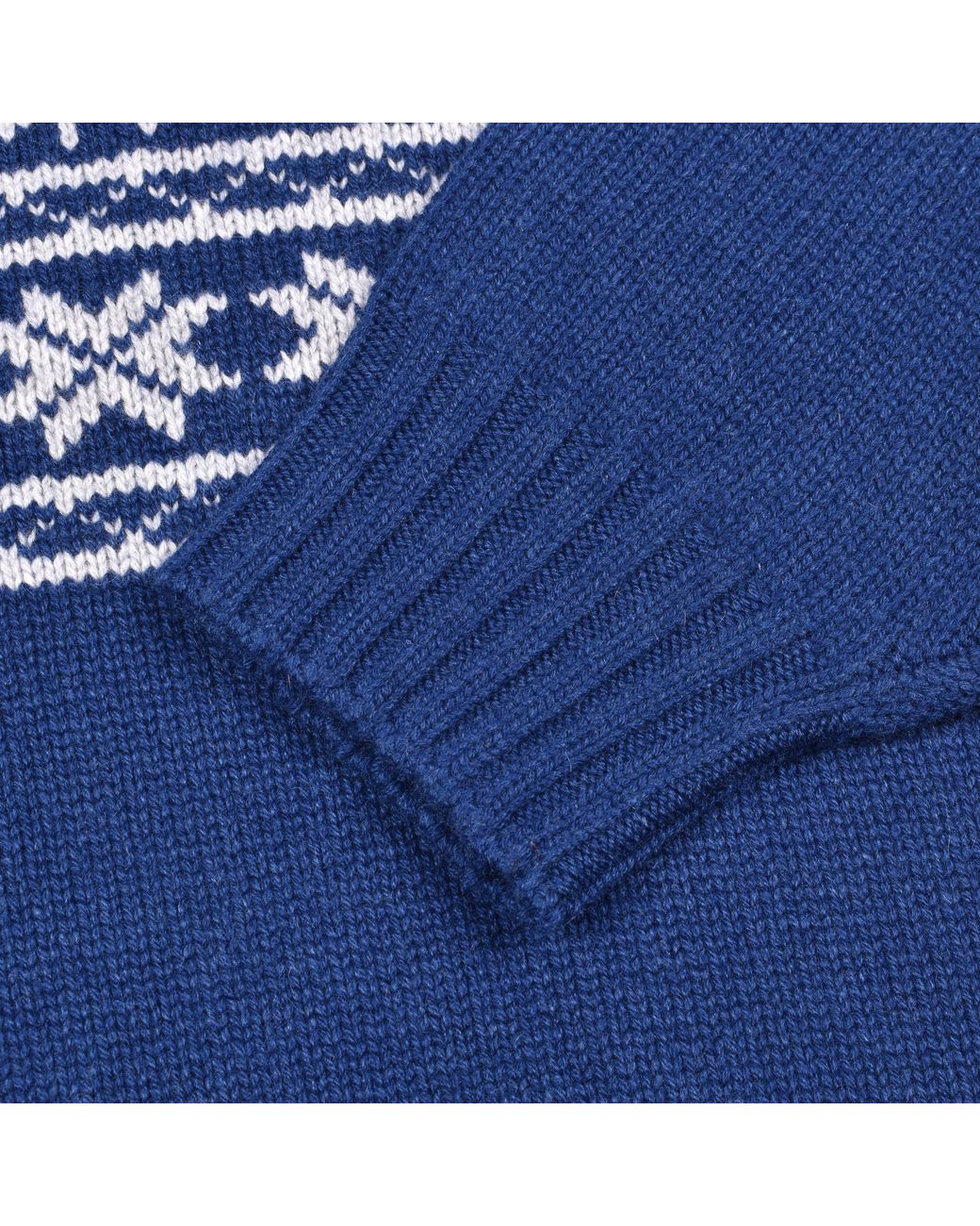 Brunello Cucinelli Blue 100% Cashmere Two Tone Turtle Neck Sweater for men