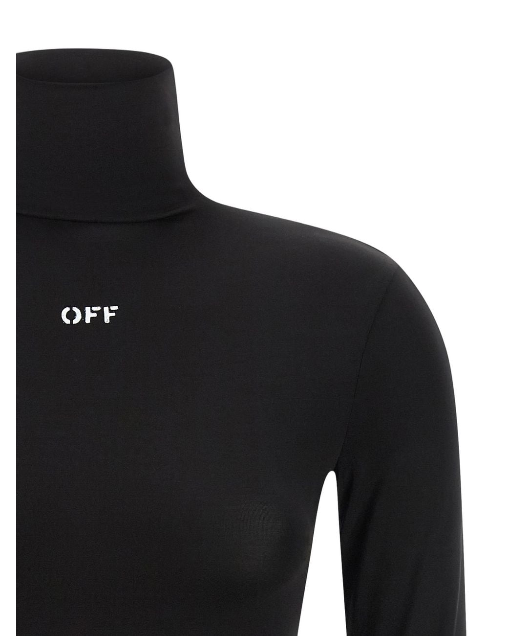 Off-White c/o Virgil Abloh Off- Off-Stamp Acetate Turtleneck Top in ...