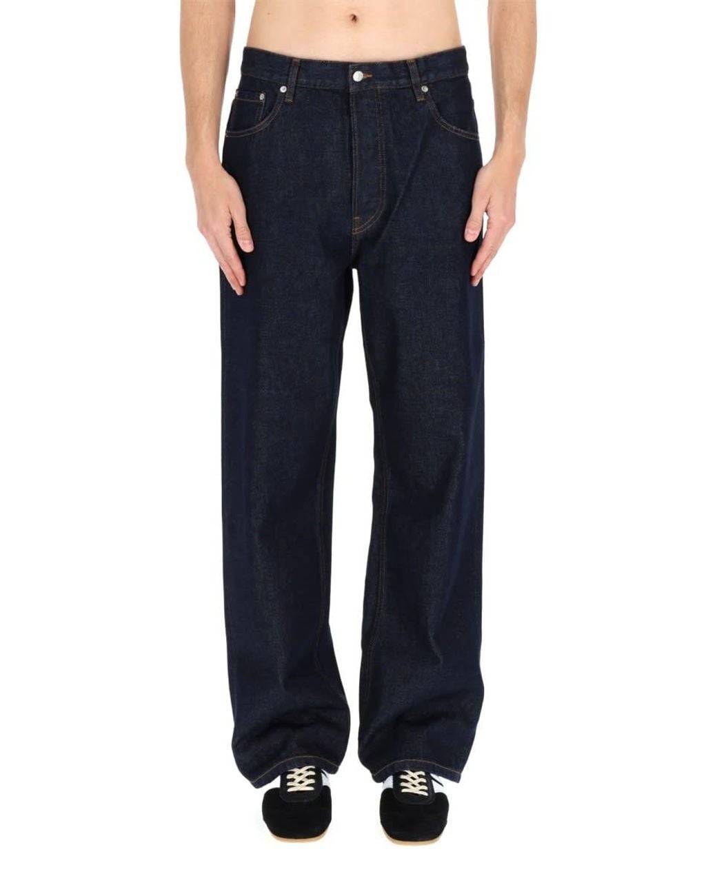 Dries Van Noten Blue Jeans Pine for men