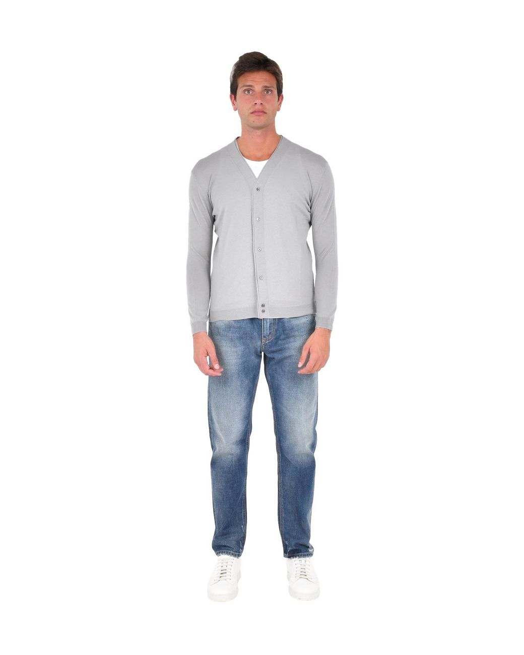 Low Brand Blue Cardigan for men