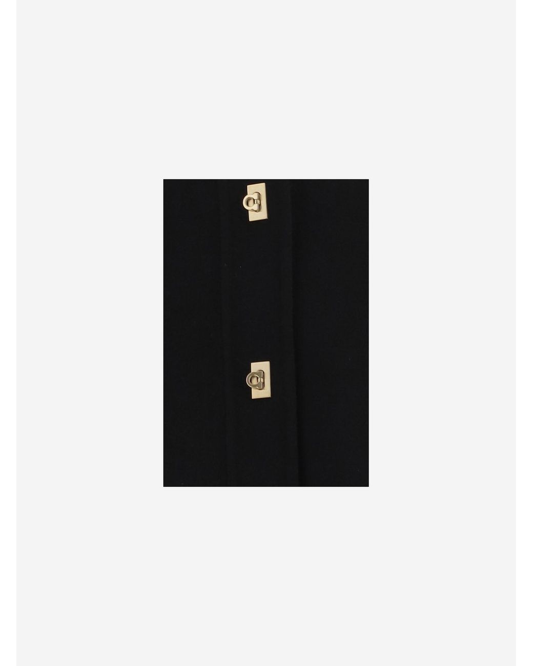 Ferragamo Black Wool And Cashmere Jacket, Buttons