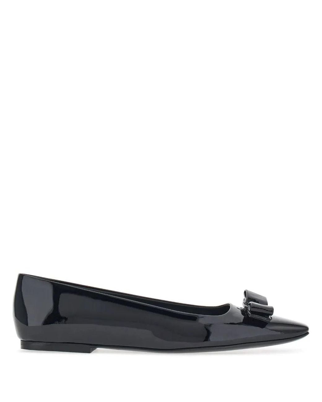 Ferragamo Black Ferragamo Vara Bow Ballerina Shoes