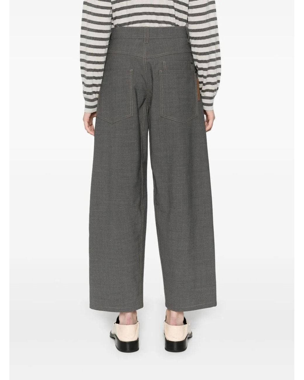 Brunello Cucinelli Gray Wool Casual Pants