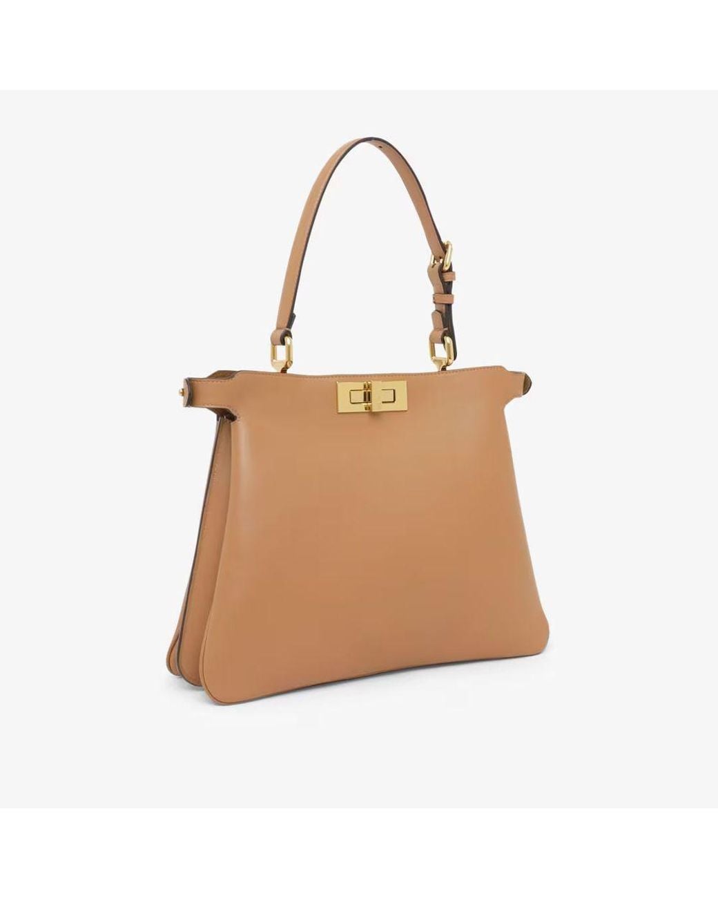 Fendi Natural Fendi E25 Shoulder Bag — Tan