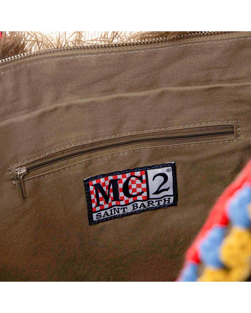 MC2 Saint Barth Vanity Canvas Shoulder Bag with Camouflage Print