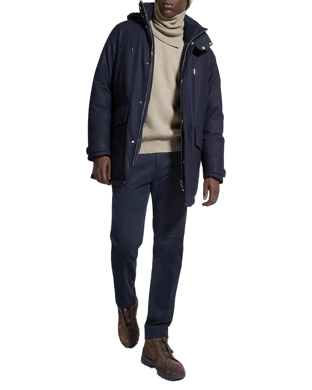 Zegna Blue Technical Parka for men