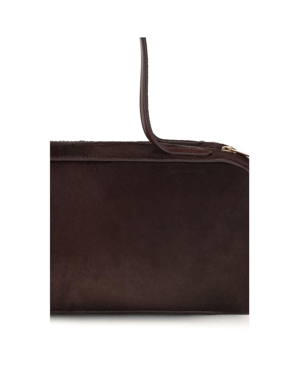 Khaite Brown Calf Leather Bos Taurus Shoulder Bag