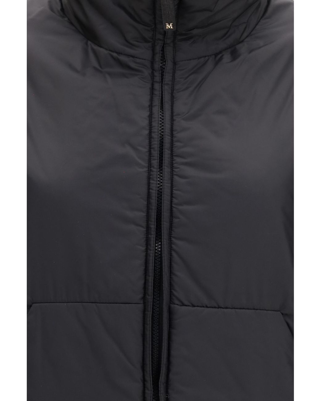 Max Mara Black Short Padded Jacket Outer: Polyester Puffer