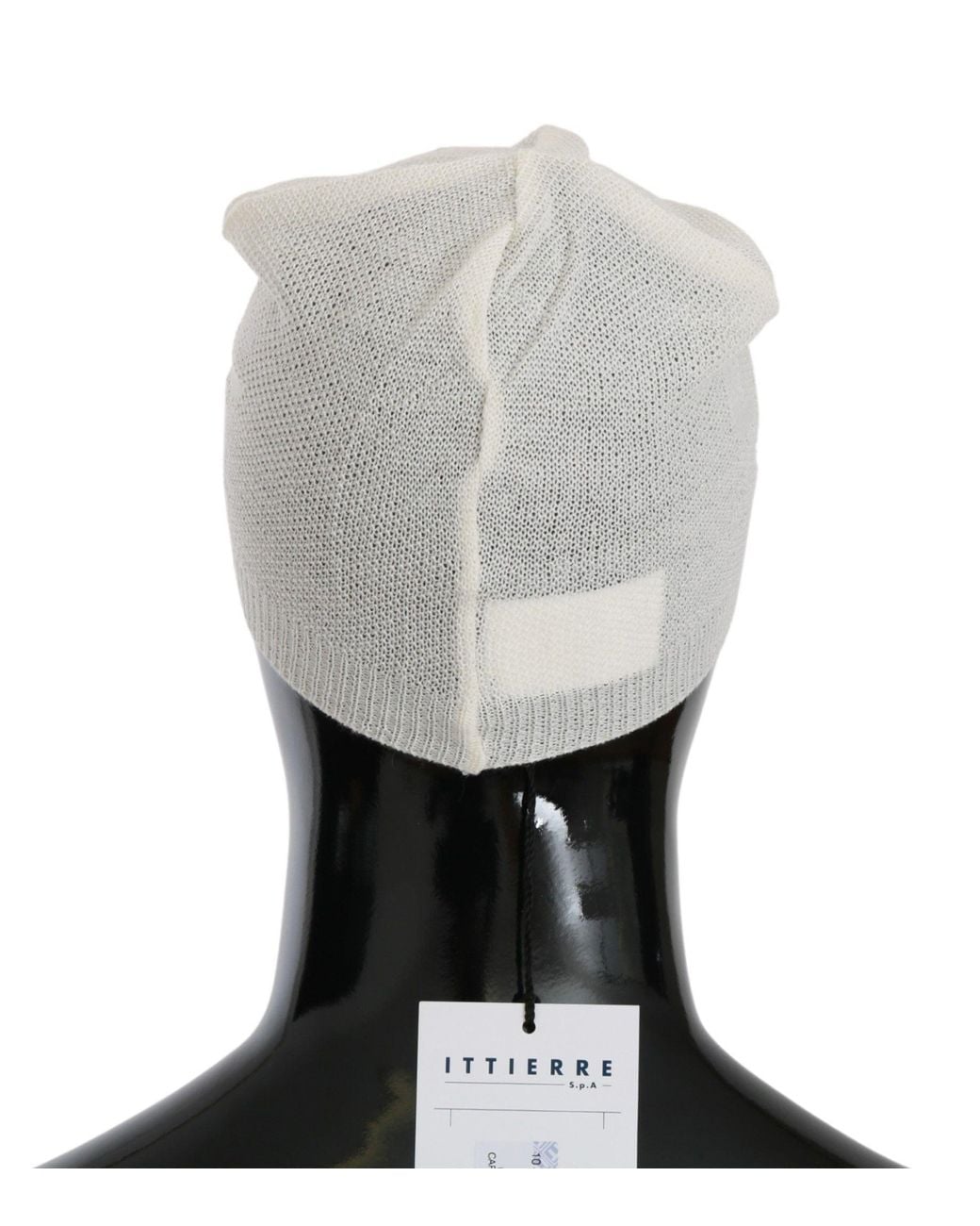 CoSTUME NATIONAL Gray Beanie Wool Blend Branded Hat for men