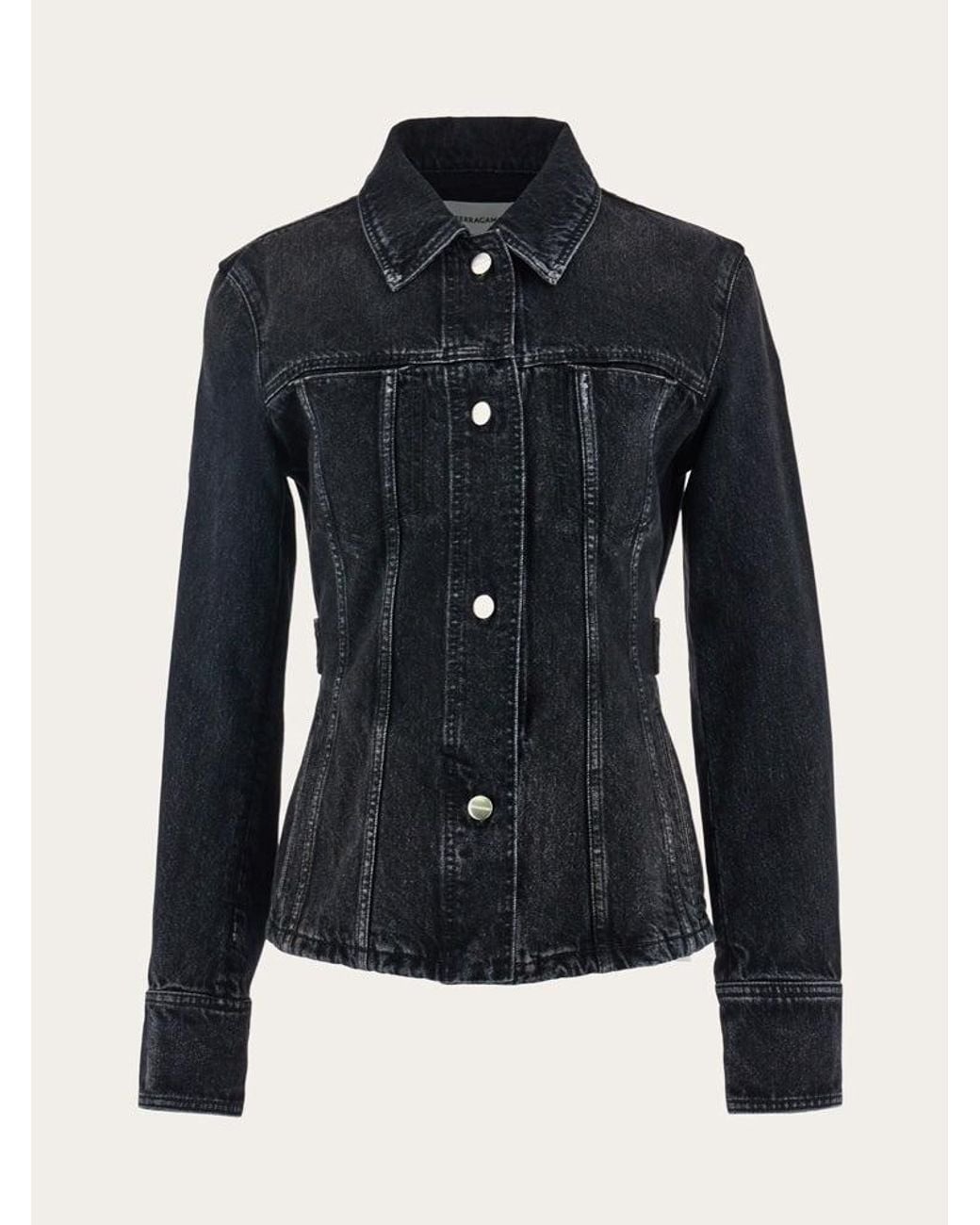 Ferragamo Blue Cotton Denim Jacket Clothing
