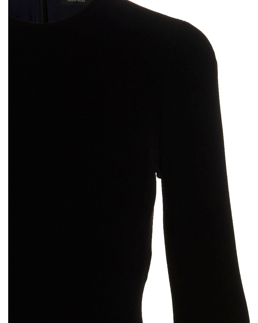 Balenciaga Black Stretch Ruched Twill Minidress