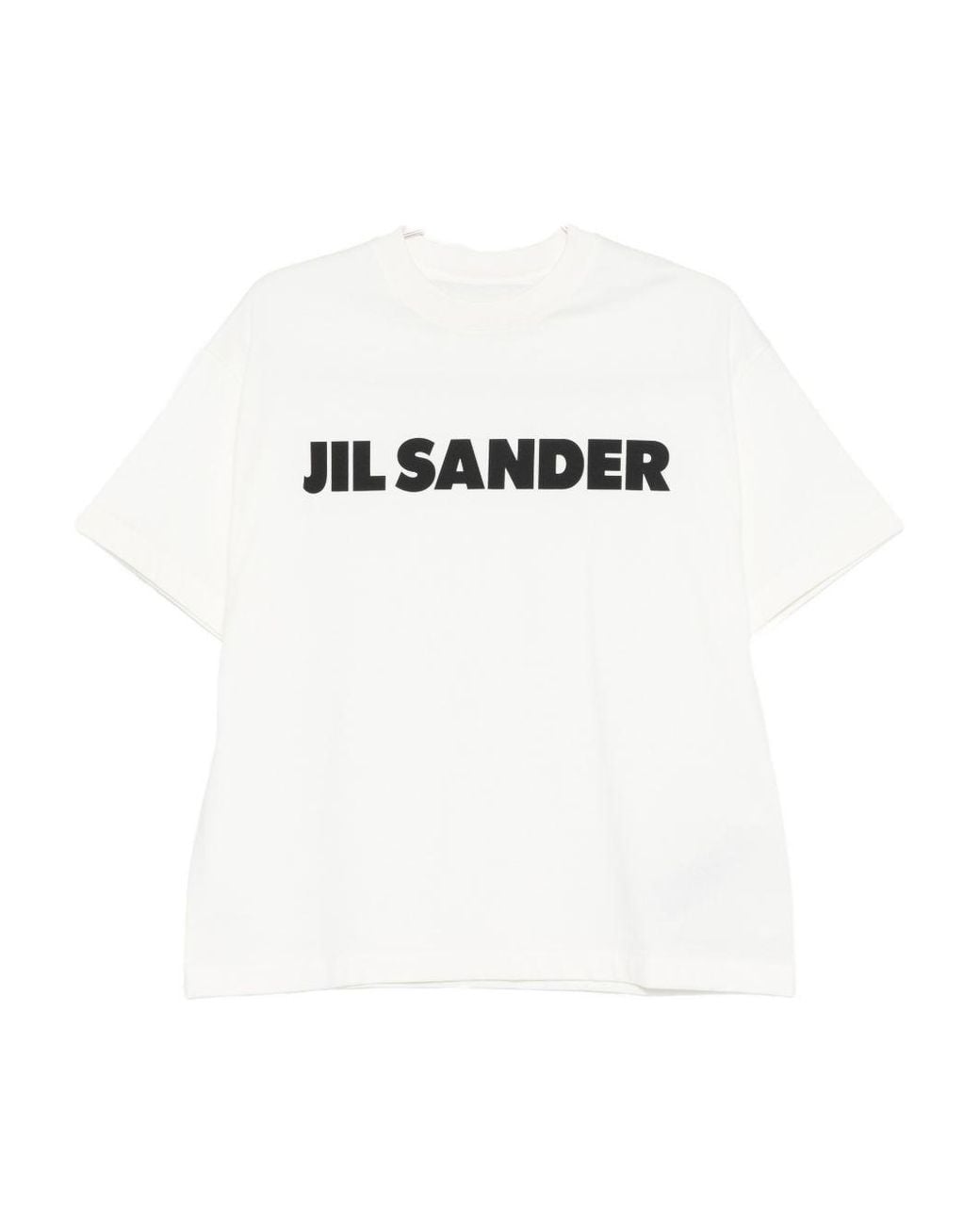 Jil Sander White Logo Cotton T-Shirt
