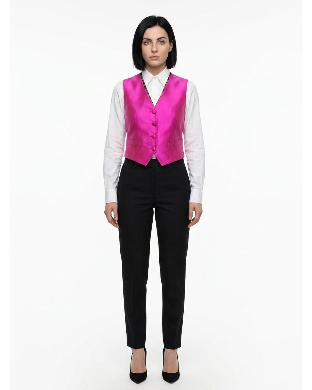 Dolce & Gabbana Pink Polyamide Waistcoat Clothing