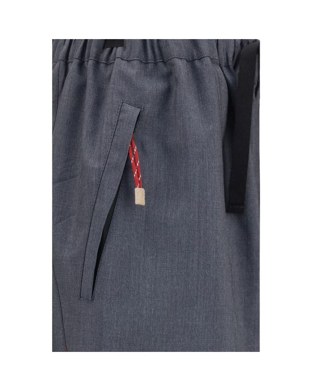 Prada Gray Prada Merino Wool And Mohair Trousers