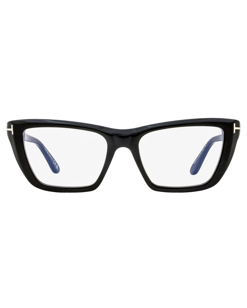 Tom Ford Black Angular Cat-Eye Eyeglasses Tf6047B 001 54Mm Plastic (Acetate) Sunglasses