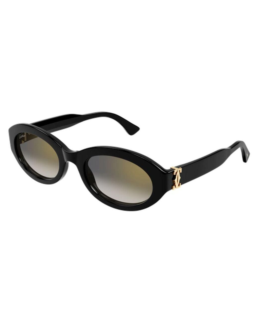 Cartier Black Cartier Eyewear Ct0588S Oval Frame Sunglasses for men