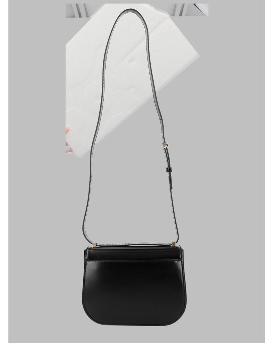 Ferragamo White North South Leather Shoulder Bag Calf