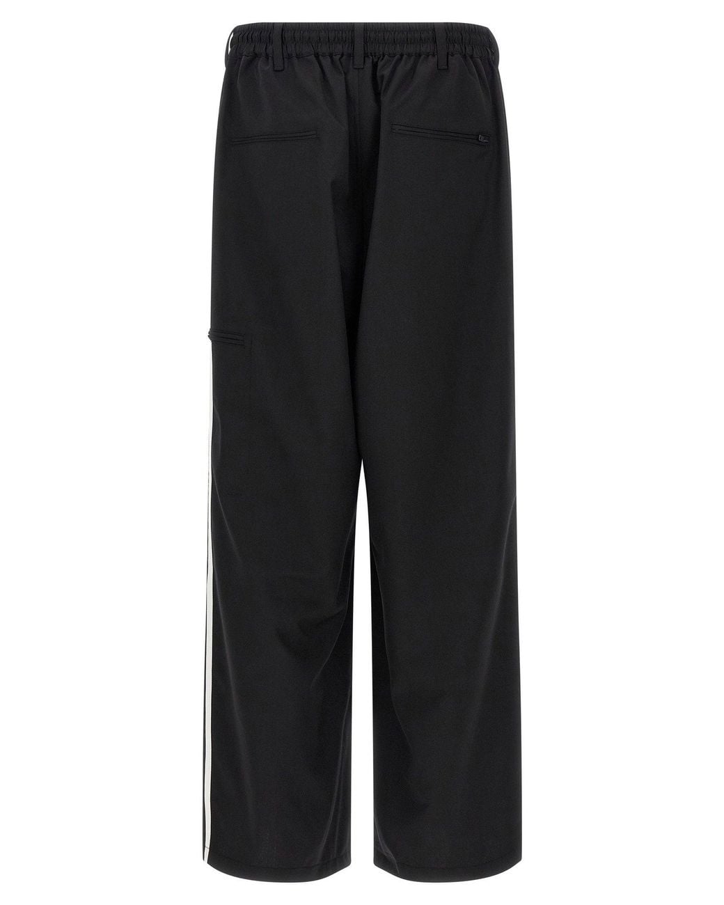 Y-3 Black Wool-Blend Trousers for men