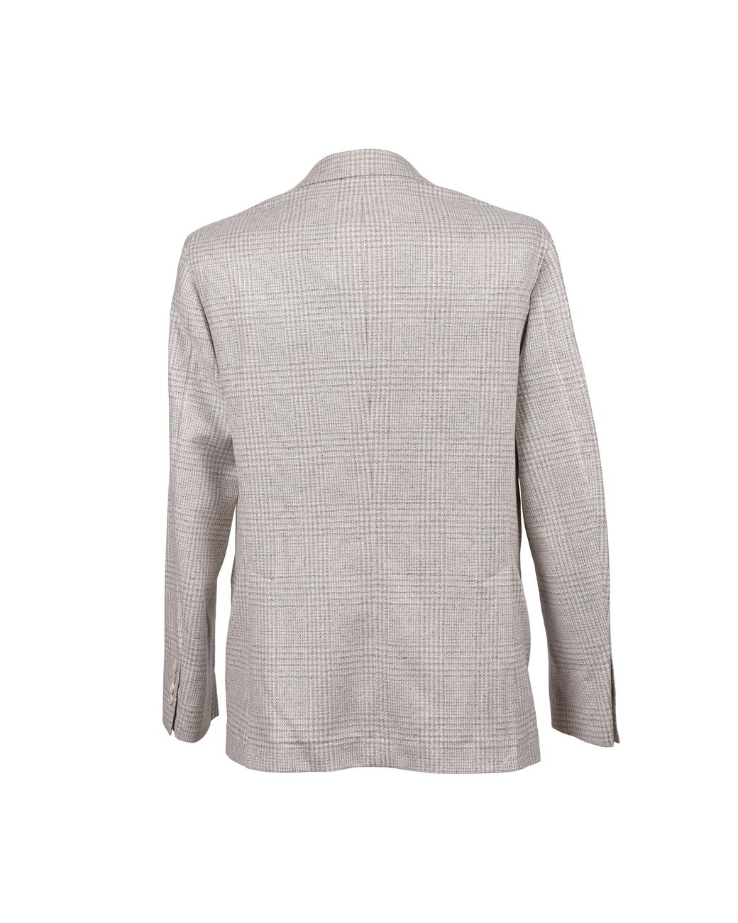 Brunello Cucinelli Gray Sand Wool Blend Check Suit for men