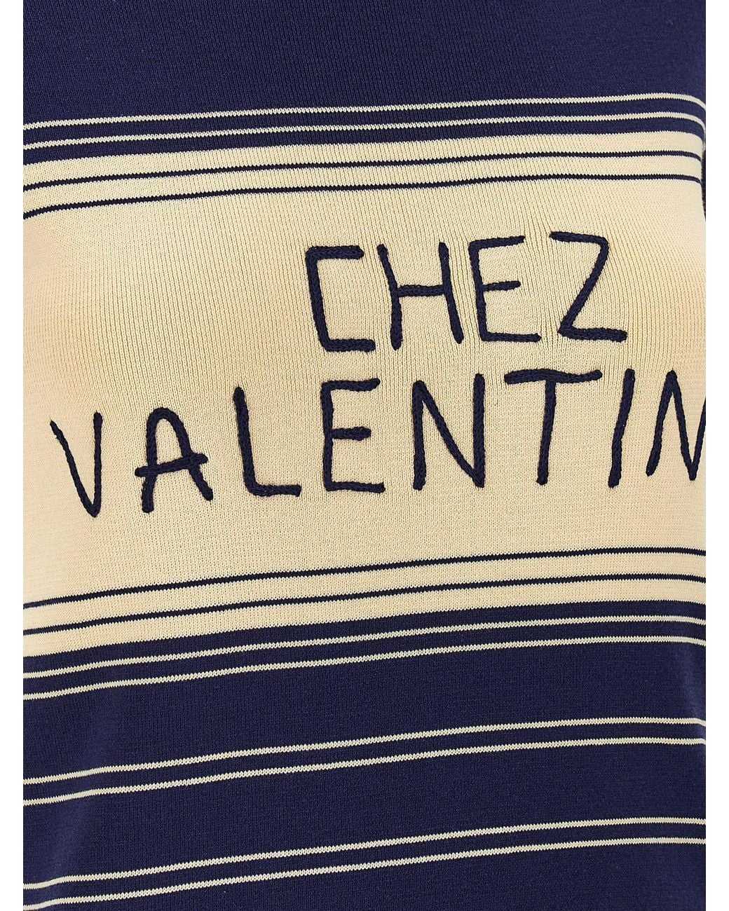 Valentino Garavani Blue Chez T-Shirt Cotton