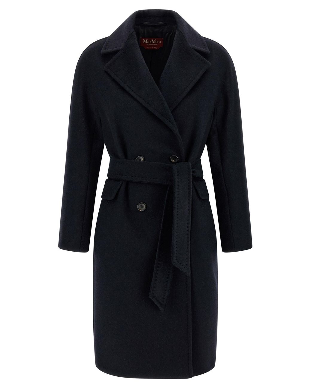Max Mara Black Panteon Coat Coats, Trench