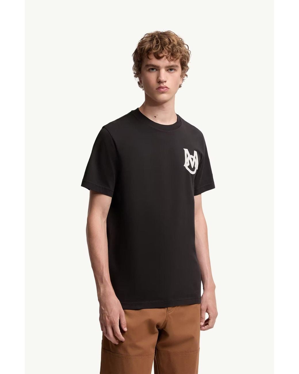 Moncler Black Moncler Monogram Cotton T-Shirt for men