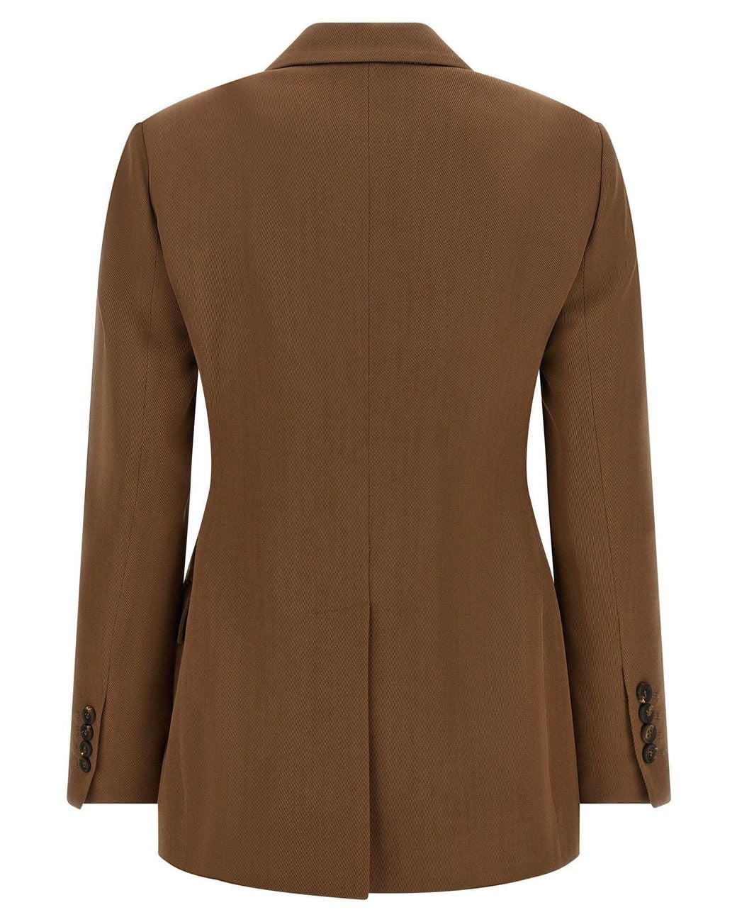 Brunello Cucinelli Brown Double-Breasted Virgin Wool Blazer