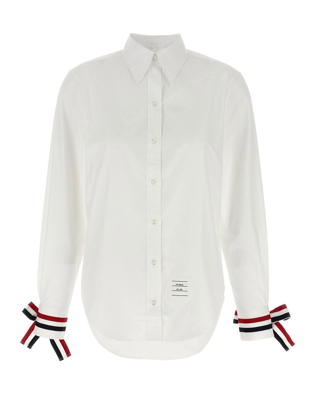 Thom Browne White Rwb Tape Cuff Shirt