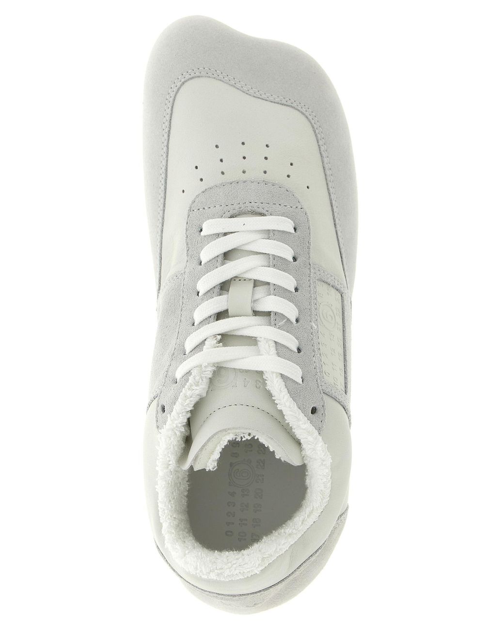 MM6 by Maison Margiela White Anatomic Sneakers Calfskin Leather (Bos Taurus) for men