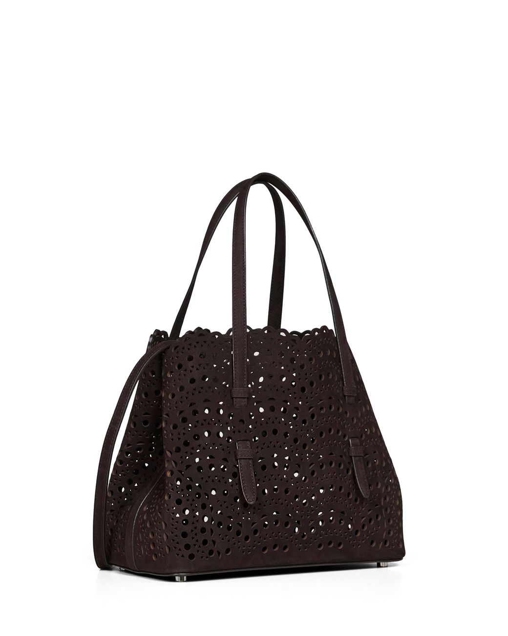 Alaïa Black Tote Bag Mina 25 Dark
