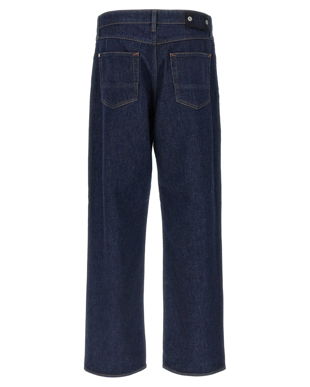 Stone Island Blue Wide-Leg Denim Jeans