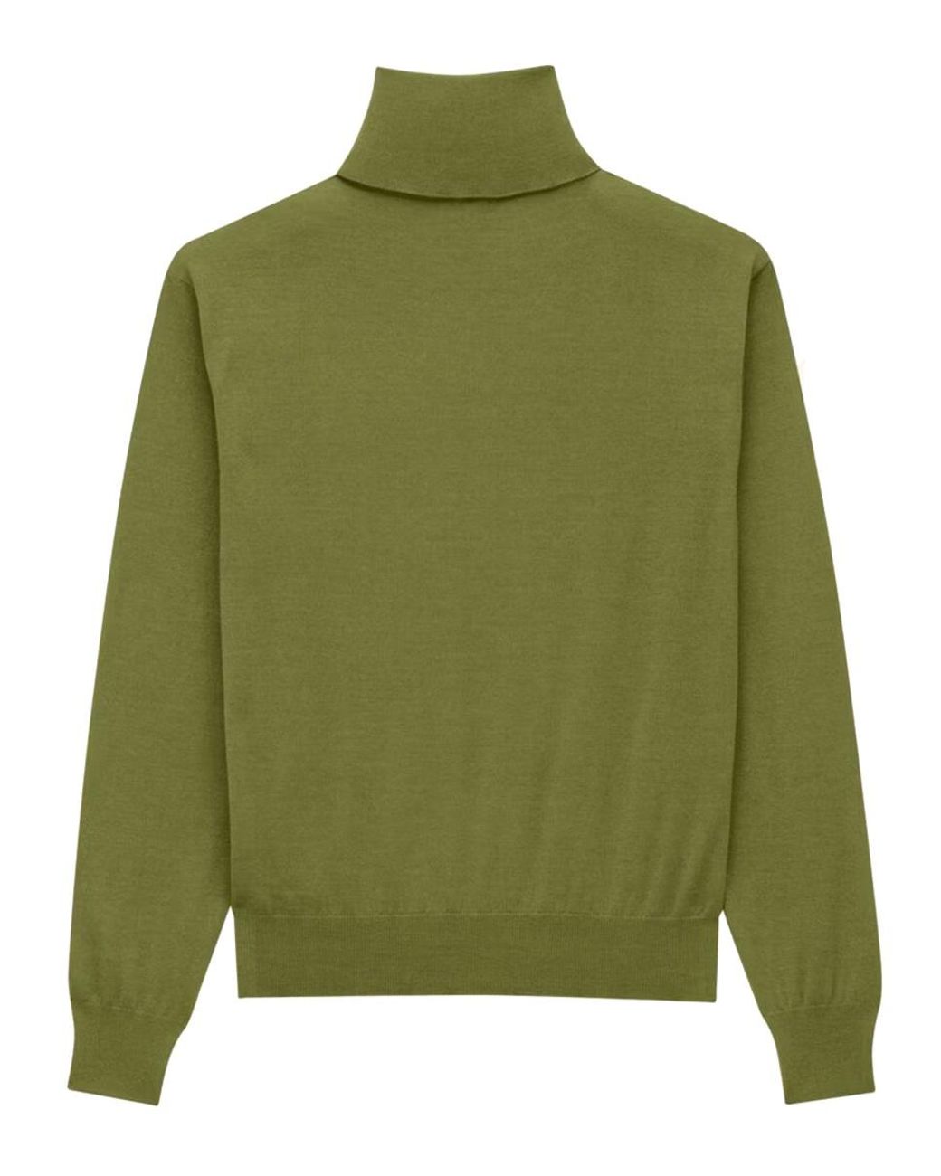 Saint Laurent Green Cashmere, Wool, And Silk Turtleneck Pullover Jumpers