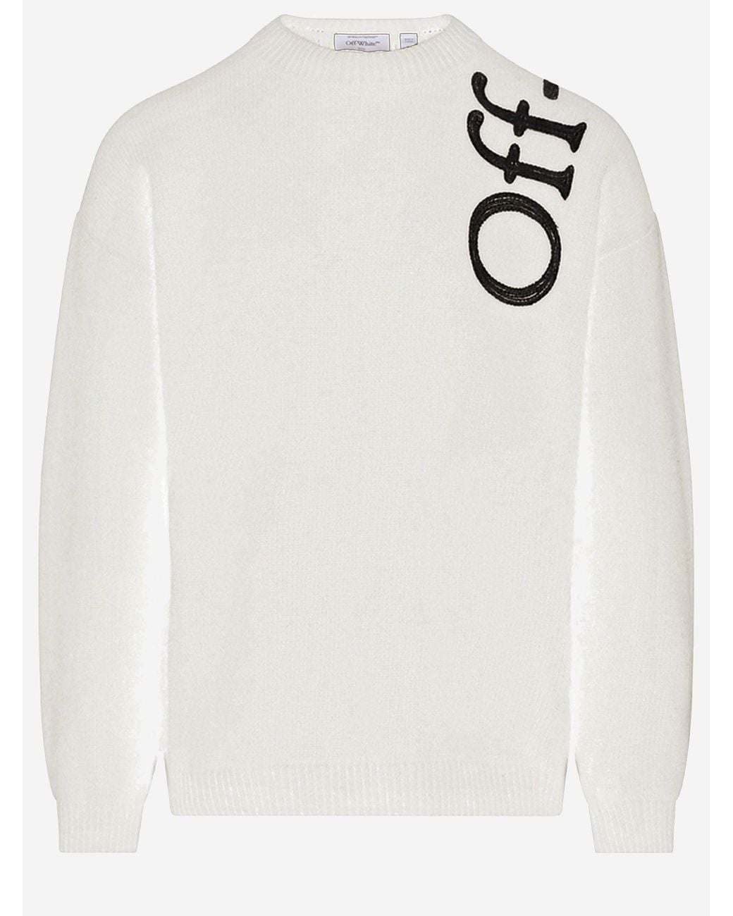 Off-White c/o Virgil Abloh White Wool-Blend Sweater With Logo for men
