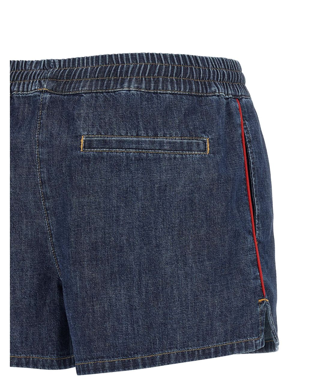Valentino Garavani Blue Cotton Bermuda Shorts