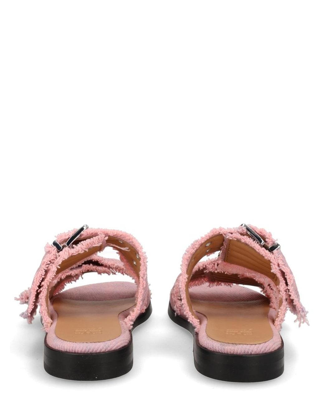Ganni Pink Ganni Organic Cotton Denim Sandal