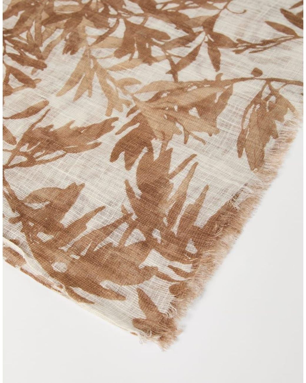 Brunello Cucinelli Natural Light Linen Scarf Accessories & Slg