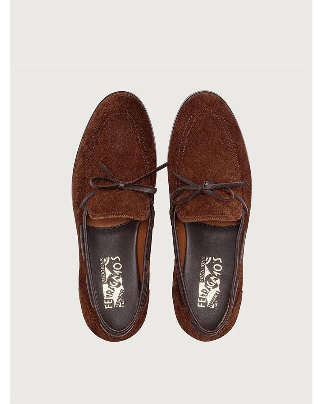 Ferragamo Brown Tassel Slip-On Shoe for men