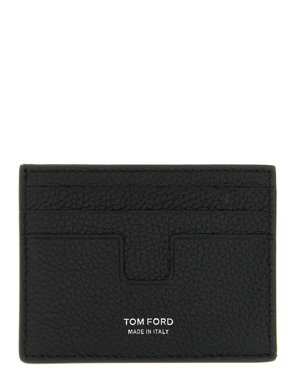Tom Ford Black Calfskin Cardholder Accessory for men