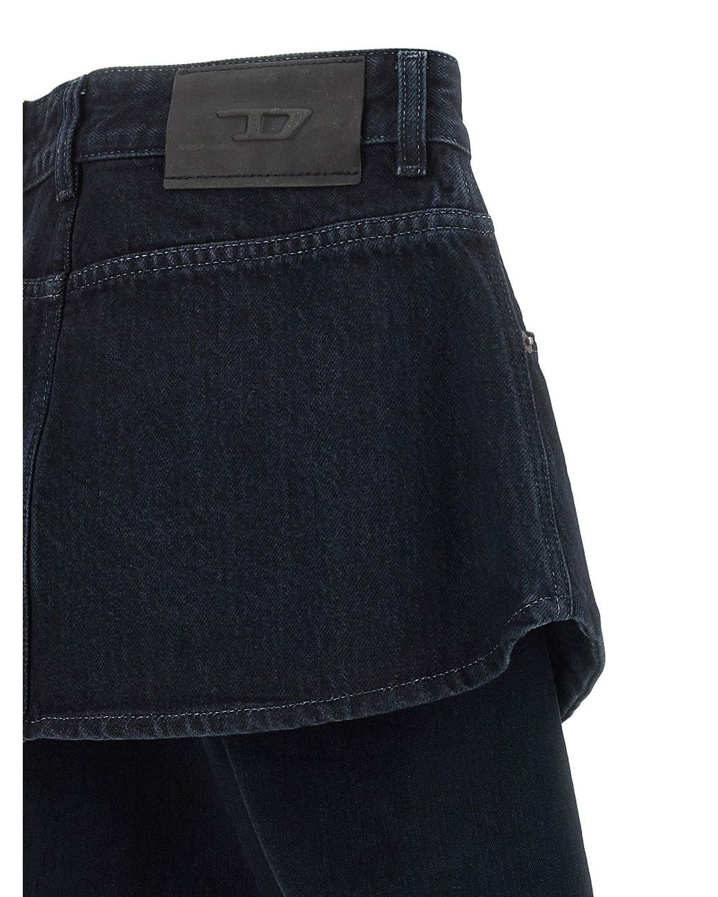 DIESEL Blue Hybrid Skirt-Panel Denim Jeans