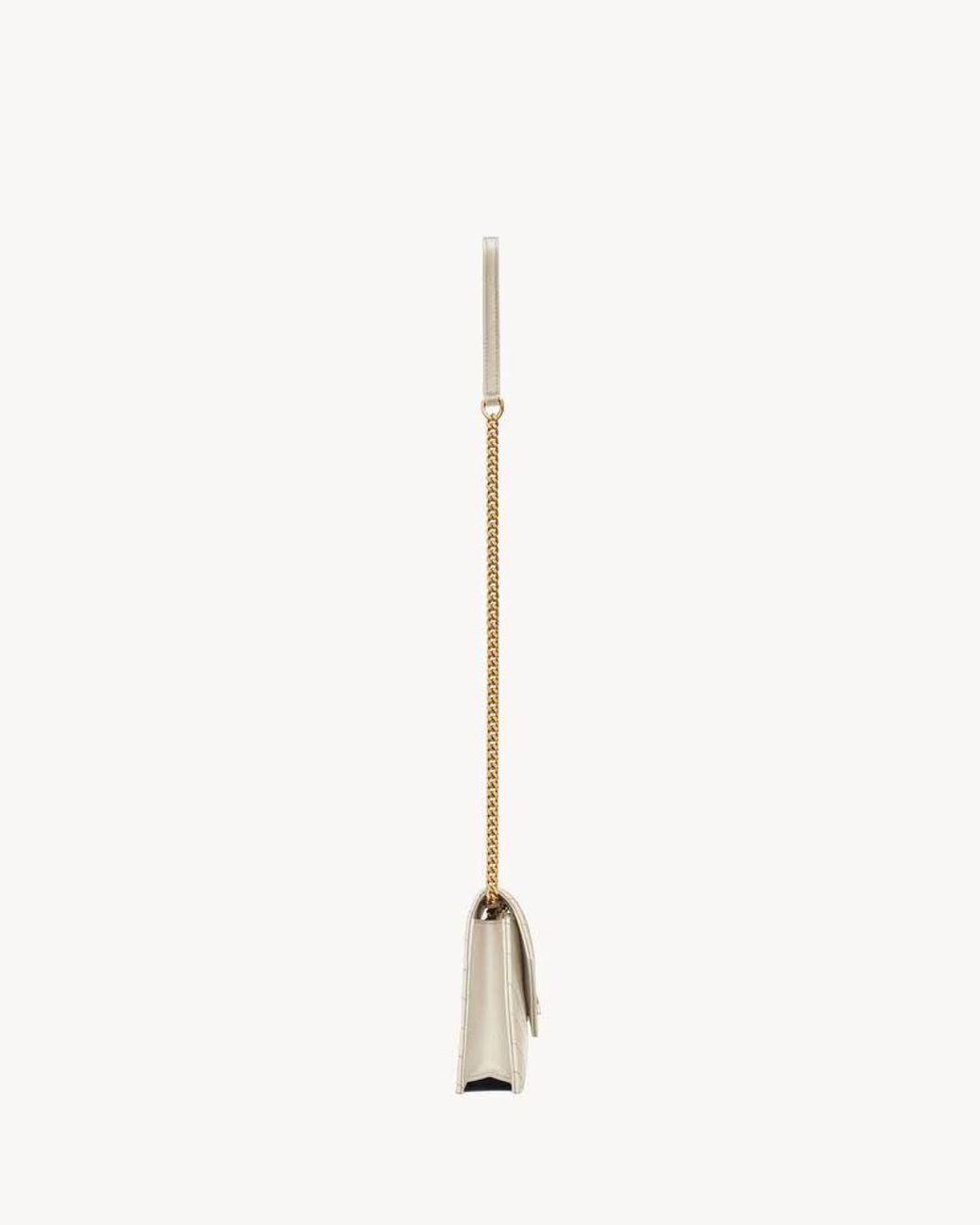 Saint Laurent Natural Saint Laurent Pocket Sl Shoulder Bag — Ivory