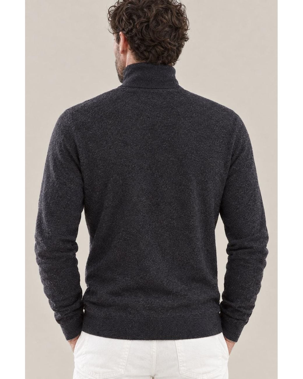 Brunello Cucinelli Black Wool Turtleneck Sweater Clothing for men